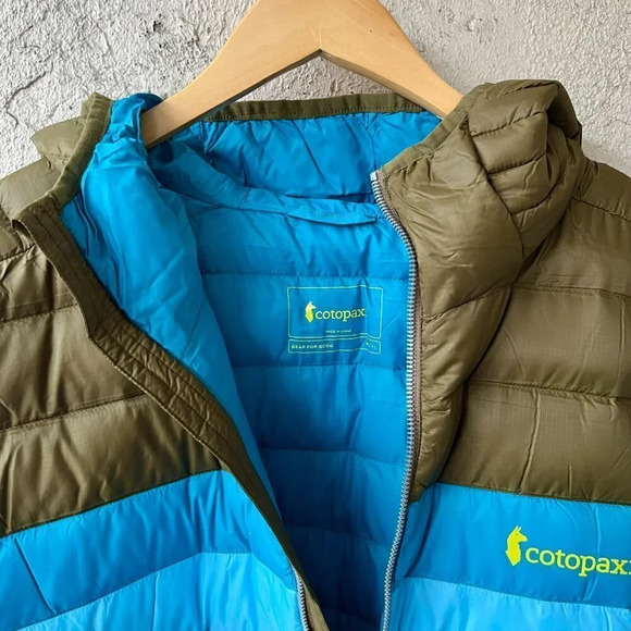 NWT Cotopaxi Men Fuego Hooded Down Puffer Jacket Oak Graphite - Picture 5 of 9